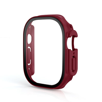 Wine Red Apple Watch Ultra 49mm Case & Tempered Protector