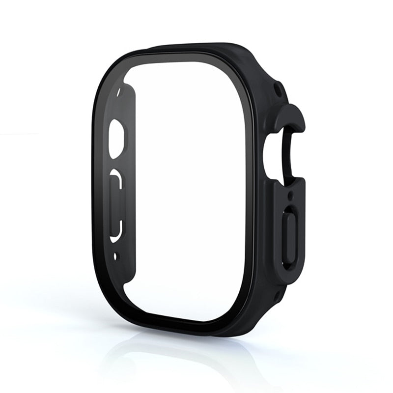 Black Apple Watch Ultra 49mm Case & Tempered Protector