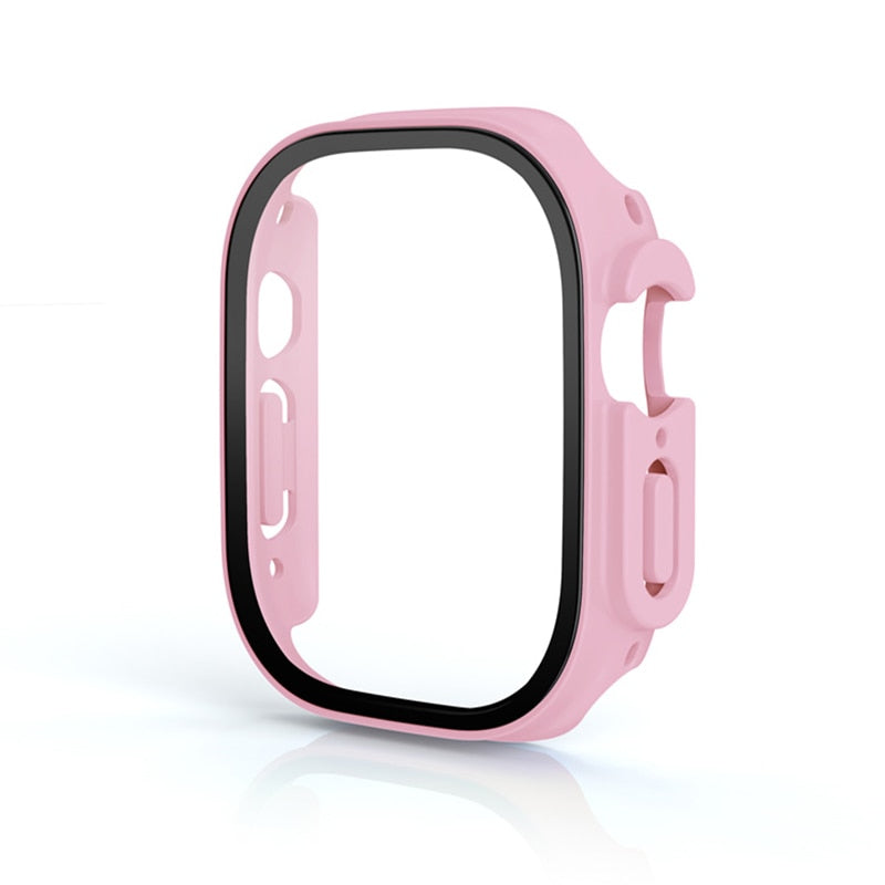 Red Pink Apple Watch Ultra 49mm Case & Tempered Protector
