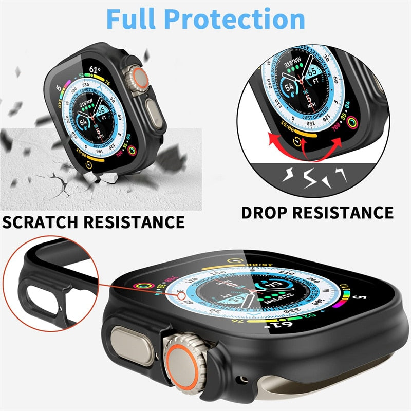 Apple Watch Ultra 49mm Case & Tempered Protector packaging, perfect for gifting and full protection