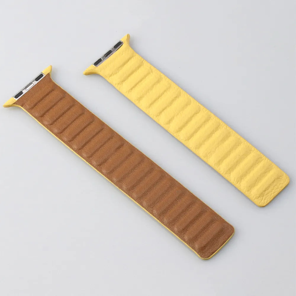 Luxury Magnetic Leather Strap for Apple Watch Band 42mm 44mm 45mm 49mm