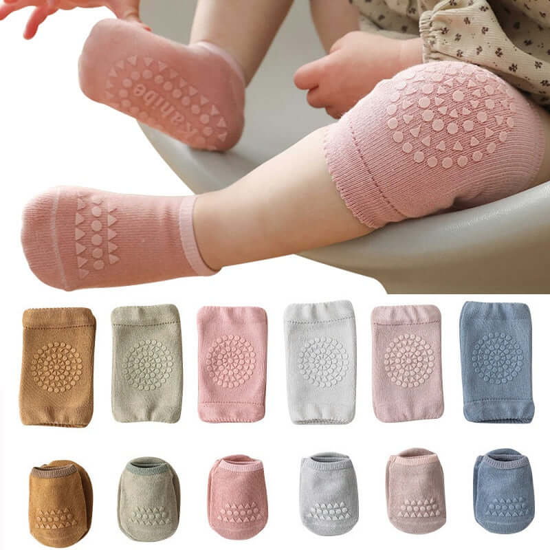Baby knee pads and anti-slip socks for safe crawling