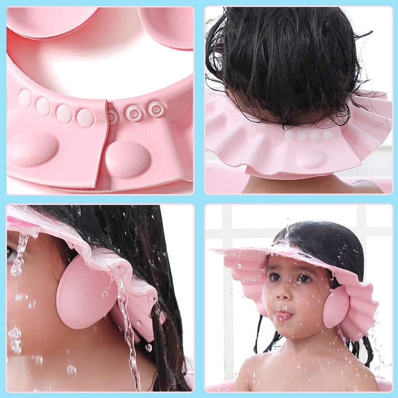 Safe and soft bath hat for infants