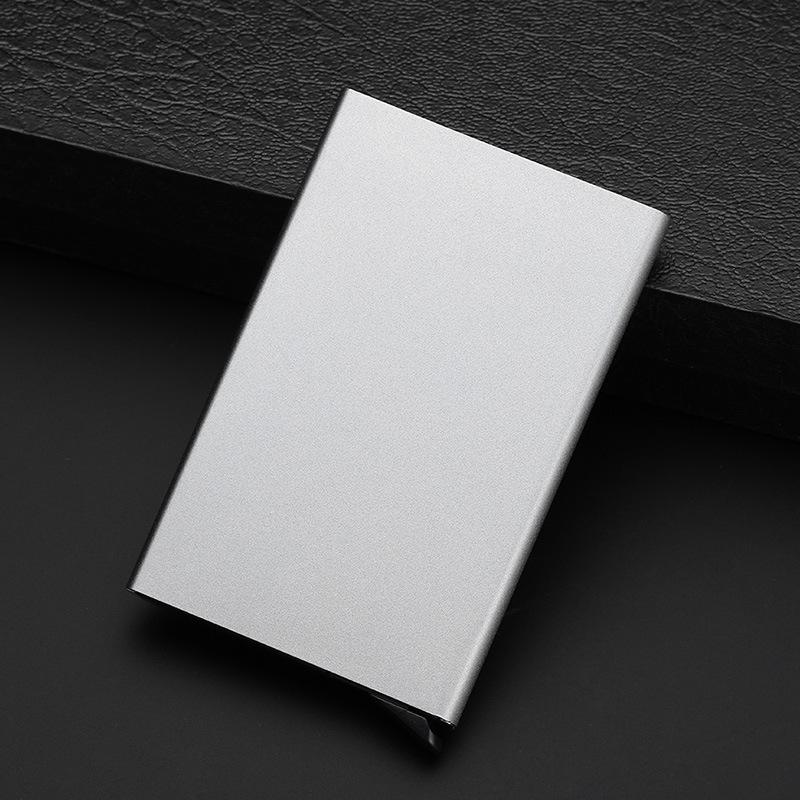Safeguard Your Identity with Our Anti-Theft Minimalist Wallet - Silver