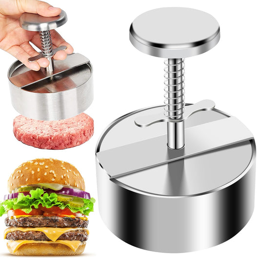 Efficient meat patty maker - Silver