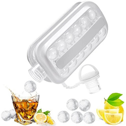 Ice Ball Maker and Tray Set with Folding Pot and Grid System