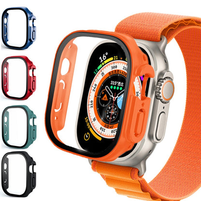 Group of Apple Watches equipped with the Ultra 49mm Glass Case, showcasing the massive discounts for multiple orders