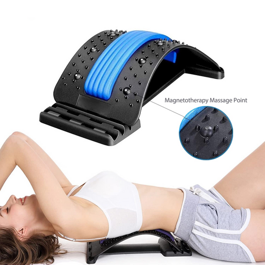 Back Stretcher Magnetotherapy Massage Tool with Lumbar Support for Pain Relief