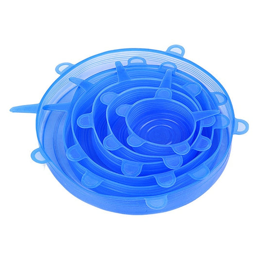 Silicone lids for airtight seal - Blue