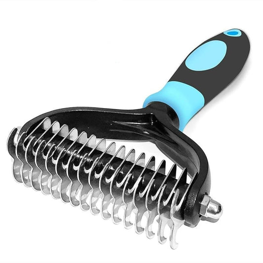 Deshedding Brush with a comfortable grip handle for easy use